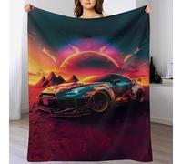 GFTTTFG Voiture de Sport Impression 3D Couvertures Légère en Polaire De Flannel Linge De Lit Couvre-lit Couverture De Canapé （180×200cm）