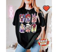 gfu6dle 2025 Pomni Cartoon Top Digital Circus Casual Spring Summer Wear Black 3XL
