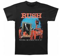 gfu6dle Men's Rush Moving Pictures Tour T-Shirt X-Large Black 3XL