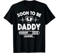 gfu6dle Soon to Be Daddy est. 2026 Dad Fathers Day First Time T-Shirt Unisex T-Shirt Black S
