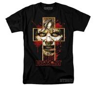 gfu6dle The Exorcist Shirt Holloween Horror Movie VNTG Graphic Design T-Shirt Black L