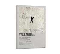 GFUWEWQEGUU Anderson .Paak Album Yes Lawd! Poster décoratif sur toile pour salon, chambre à coucher, 50 x 75 cm, style rétro avec cadre