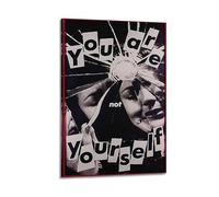 GFUWEWQEGUU Barbara Kruger Poster mural décoratif sur toile vintage pour salon, chambre à coucher, 40 x 60 cm, style cadre