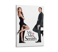 GFUWEWQEGUU Mr. & Mrs. Smith Poster de film décoratif sur toile vintage pour salon, chambre à coucher, 20 x 30 cm, style cadre