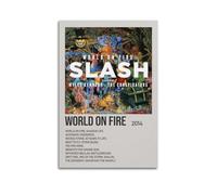 GFUWEWQEGUU Slash World on Fire Poster décoratif sur toile pour salon, chambre à coucher, 20 x 30 cm, sans cadre