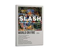 GFUWEWQEGUU Slash World on Fire Poster décoratif sur toile pour salon, chambre à coucher, 30 x 45 cm, avec cadre
