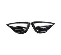 GFVFGNLNNA Pour Tesla Pour Modèle Y 2018-2022 2023 Couvercle Protection Lame Becquet Phare Antibrouillard Autocollant Décoration ABS Avec Dents Woof (3)