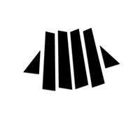 GFVFGNLNNA pour VW pour Passat 2011-2018 Lot 6 Autocollants Décoration pour Garniture Fenêtre Extérieure Noire Brillante