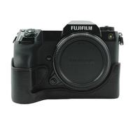 GFX 100S Étui pour appareil photo Zakao en cuir véritable avec ouverture par le bas et sangle de protection pour Fujifilm Fuji GFX 100S Noir