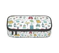 GFXEDSAH Abstraction Biology Chemistry4 Trousse à crayons élégante et fonctionnelle, petite mais spacieuse, idéale pour les voyages ou un usage quotidien, Noir , Taille unique, Trousse de maquillage