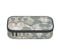 GFXEDSAH Black Lily Pads Trousse à crayons élégante et fonctionnelle, petite mais spacieuse, idéale pour les voyages ou un usage quotidien, Noir , Taille unique, Trousse de maquillage