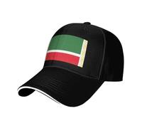 GFXEDSAH Casquette de baseball imprimée du drapeau de la République de Tchétchénie, casquette de baseball confortable avec dos réglable, adaptée à toutes les saisons, Noir , Taille Unique