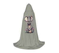 GFXEDSAH Jolie cape à capuche avec imprimé koala, cape médiévale avec capuche confortable, parfaite pour les jeux de rôle et les fêtes