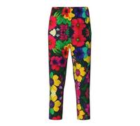 GFXEDSAH Pantalon de pyjama doux et confortable avec imprimé de fleurs arc-en-ciel, pour les loisirs, les moments en famille et les sorties, Noir , 10-12