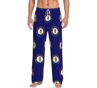 GFXEDSAH Pantalon de pyjama en flanelle imprimé drapeau de l'État du Kentucky pour homme, parfait pour se détendre sur le lit et le canapé, Noir , S