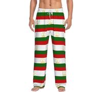 GFXEDSAH Pantalon de pyjama en flanelle imprimé drapeau du Tadjikistan pour homme, parfait pour se détendre sur le lit et le canapé, Noir , XL