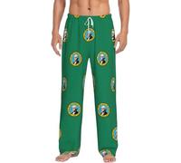 GFXEDSAH Pantalon de pyjama en flanelle imprimé drapeau Washington pour homme, parfait pour se détendre sur le lit et le canapé, Noir , XXXXL
