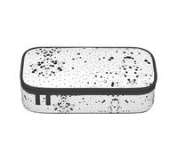 GFXEDSAH Trousse à crayons élégante et fonctionnelle avec imprimé à pois noirs et blancs, petite mais spacieuse, idéale pour les voyages ou un usage quotidien, Noir , Taille unique, Trousse de