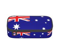 GFXEDSAH Trousse à crayons élégante et fonctionnelle avec imprimé drapeau australien, petite mais spacieuse, idéale pour les voyages ou un usage quotidien, Noir , Taille unique, Trousse de maquillage