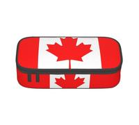 GFXEDSAH Trousse à crayons élégante et fonctionnelle avec imprimé drapeau canadien, petite mais spacieuse, idéale pour les voyages ou un usage quotidien, Noir , Taille unique, Trousse de maquillage