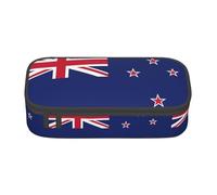 GFXEDSAH Trousse à crayons élégante et fonctionnelle avec imprimé drapeau de la Nouvelle-Zélande, petite mais spacieuse, idéale pour les voyages ou un usage quotidien, Noir , Taille unique, Trousse de