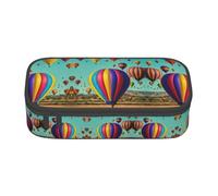 GFXEDSAH Trousse à crayons élégante et fonctionnelle avec imprimé montgolfière lavande, petite mais spacieuse, idéale pour les voyages ou un usage quotidien, Noir , Taille unique, Trousse de