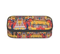 GFXEDSAH Trousse à crayons élégante et fonctionnelle, petite mais spacieuse, idéale pour les voyages ou un usage quotidien avec inscription « I Love London », Noir , Taille unique, Trousse de