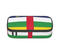 GFXEDSAH Trousse à crayons multifonction en tissu Oxford avec imprimé drapeau de l'Afrique centrale, Noir , Taille unique, Étui à clé