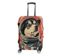 GFXEZZLH Affiche d'astronaute Airedale Terrier _ Impression rétro Airedale Terrier Portrait d'Airedale Terrier _ Affiche amusante de chien _ Andy Warhol Art _ Imprimé vintage - 1_3 Housse de valise