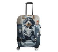 GFXEZZLH Bernedoodle on The ToiletLuggage Case Cover, Style :, S(19-21inch), Housse pour valise