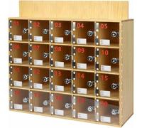 GFXYQPDNV Armoire de rangement murale en bois acrylique pour téléphone portable, avec serrure et clé, une porte et une serrure, convient pour l'école, l'usine, le bureau (12 étages)