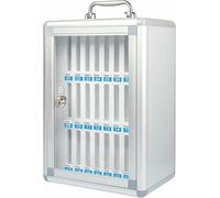 GFXYQPDNV Armoire de rangement murale pour téléphones portables, en alliage d'aluminium, 12 à 60 emplacements, design portable avec serrure, solution de rangement sécurisée et d'organisation des
