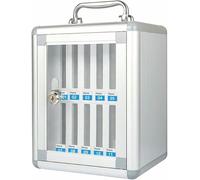 GFXYQPDNV Armoire de rangement murale pour téléphones portables, en alliage d'aluminium, 12 à 60 emplacements, design portable avec serrure, solution de rangement sécurisée et d'organisation des