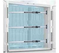 GFXYQPDNV Barre de Chargement télescopique Robuste à cliquet pour camions, fourgonnettes et remorques - Dispositif de retenue de Chargement antidérapant, réglable en 1/2/3/4, séparateur en Aluminium