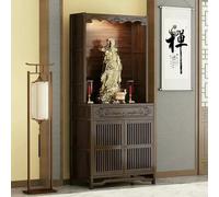 GFXYQPDNV Table d'autel en Bambou avec Rangement, Meuble d'autel, Niche de Bouddha Chinois, autel Bouddhiste pour Salon, Petits espaces