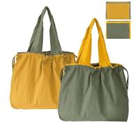GFYFYZ Sac à Provisions Réutilisable Pliables,avec Cordon de Serrage,Sacs d'épicerie Légers en Nylon pour le Shopping à la Maison pour le Shopping, Pique-nique, Voyage, Plage, Cadeau, Promotion