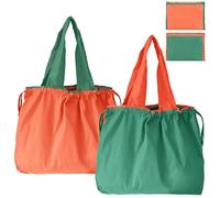 GFYFYZ Sac à Provisions Réutilisable Pliables,avec Cordon de Serrage,Sacs d'épicerie Légers en Nylon pour le Shopping à la Maison pour le Shopping, Pique-nique, Voyage, Plage, Cadeau, Promotion
