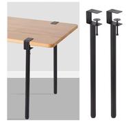 GFYHTN 2pcs Pieds De Serrage De Table, Pieds de Meubles en Forme de F, Pied de Table sans perçage pour Table de Snack Ordinateur Portable Meuble DIY(Pack of 2,35cm)