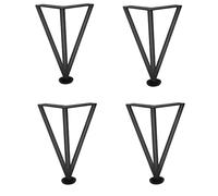 GFYHTN 4 Pièces Pieds de canapé métalliques triangulaires, 12cm/20cm Pieds de Meuble de Salle de Bains, Pieds de Support per Meubles per canapés Basse(Black,15cm (6in))