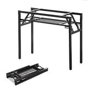 GFYHTN Pied De Table Pliables en Noir, Pieds De Support pour Table à Manger, Pieds de Meubles Pliables en Métal pour Table de Snack, Tables de Camping(120 * 38 * 72cm/47 * 15 * 28in)