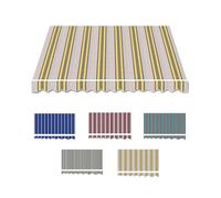 GFYHTN Tissu De Remplacement pour Auvent Extérieur, 350x300cm Toile D'Auvent Rétractable, Tissu De Rechange pour Store Banne avec Volant(Light,18x10ft/5.5x3.0m)