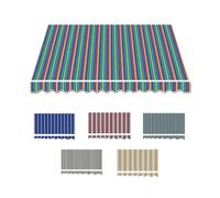 GFYHTN Tissu De Remplacement pour Auvent Extérieur, 350x300cm Toile D'Auvent Rétractable, Tissu De Rechange pour Store Banne avec Volant(Color,11.5x10ft/3.5x3.0m)