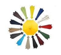 GFYHTN Toile De Rechange pour Parasol, 2.5m/2.7m/3.0m Housse de Rechange, Anti-UV Toile De Parasol pour Jardin Terrasse Piscine(Yellow,250cm/8.2ft-6ribs)