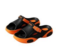 GFZMF Claquettes en EVA pour homme avec semelle épaisse semblable à un nuage, antidérapantes, légères et respirantes pour douche, plage, conduite, extérieur et maison, noir, kaki, bleu marine