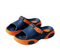 GFZMF Claquettes en EVA pour homme avec semelle épaisse semblable à un nuage, antidérapantes, légères et respirantes pour douche, plage, conduite, extérieur et maison, noir, kaki, bleu marine