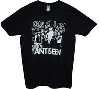 GG Allin Antiseen Men T Shirt Jabbers Murder Junkies Hardcore Punk Rock Graphic Tee Black(Small)