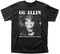 GG Allin Freaks Drunks T Shirt Mens Rock N Roll Band Tee New(X-Large)