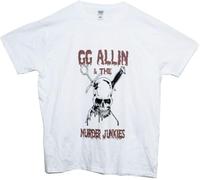 GG Allin Murder Junkies T Shirt- Hardcore Punk Rock Outlaw Band Men's Tee(Large)