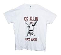GG Allin Murder Junkies T Shirt Hardcore Punk Rock Outlaw Band Men's Tee Top(Medium)