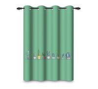 ggaimwf 107x160cm Dessin animé Rideau à œillets Pot Vert Cactus Plante Tropical Oasis Nature Isolants Séparateurs de pièces Occultants Rideaux pour fenêtres Chambre de bébé Salon,1 Panel Individual